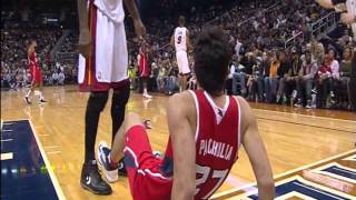 Zaza Pachulia Technical amp Udonis Haslems Altercation  110912 [upl. by Ettenawtna563]