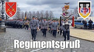 Regimentsgruß Marsch Ehrenzug OSH Dresden  Bundeswehr Heeresmusikkorps Kassel [upl. by Melda]