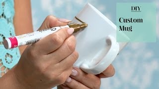 DIY Custom Sharpie Painted Mug [upl. by Ugo]