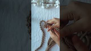 Easy Macrame curtain tie back  Curtain holder tutorial  macrame shorts ytshorts curtainholder [upl. by Emelin]