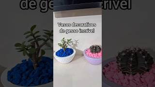 Como fazer vasos decorativos de gesso impermeável projeto Diy muito fácil diy short shorts [upl. by Ponton991]