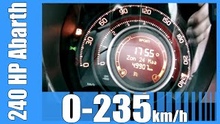 Abarth 500 GTech RSS 240 HP 235 kmh NICE Acceleration Test Autobahn [upl. by Letnohs644]