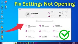 How To Fix Settings App Not Opening Windows 10  Settings App Not Working Easy Way [upl. by Maclay]