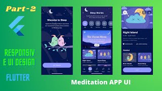 Flutter Meditation App UI  Part2  Pixel Perfect [upl. by Esahc]