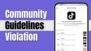 How to Fix Tiktok Community Guidelines Violation Problem  2024 Updated Guide [upl. by Ajiak]