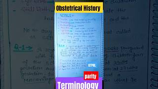 Obstetrical History 😯GTPAL Parity 😯EDD ❤️Nursing Edition Hub 😘 [upl. by Eidnar]