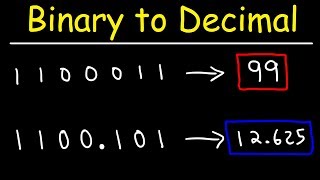 How To Convert Binary To Decimal  Computer Science [upl. by Eydnarb]