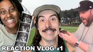 IM GONNA BE A DAD Softball Crew reaction  Reaction Vlog 1 [upl. by Deeann795]