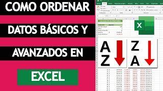 Como ordenar datos en Excel Básico y Avanzado [upl. by Salome]