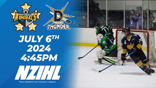 NZIHL 2024  West Auckland Admirals vs Phoenix Thunder  6 July 2024 [upl. by Hecklau974]