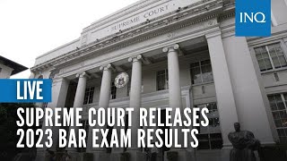 LIVE Supreme Court releases 2023 Bar exam results [upl. by Rafter616]