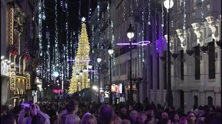 Llega la Navidad quotmás mágicaquot a la capital 12 millones de luces led iluminan Madrid un año más [upl. by Oderfodog]