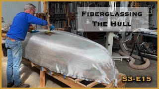 Tips Revealed  Fiberglassing a Boat Hull S3E15 [upl. by Alleahcim]