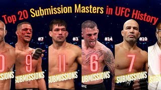 Top 20 UFC Fighters with the Most Submissions  UFC News Best Grapplers [upl. by Heidie]