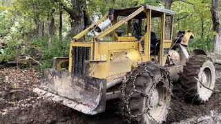 Log Skidder Cat Heavy Equipment Mud loggingequipment logging logger [upl. by Burnside750]