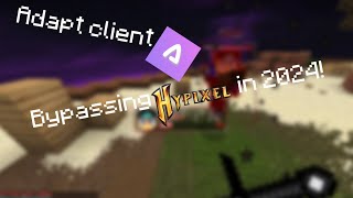 Adapt Client  STILL BYPASSING HYPIXEL IN 2024 best hypixel client question mark [upl. by Ahseekal]