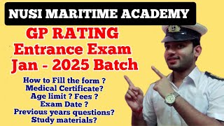 NUSI GP RATING Entrance Exam January 2025Form is AVAILABLE NOW How to fill the formStep by Step [upl. by Nnuahs]