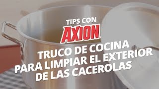 Truco de cocina para limpiar el exterior de las cacerolas  Cocina en Axion [upl. by Maurita]