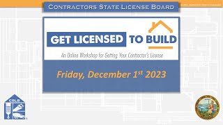 Get Licensed to Build Workshop 43 [upl. by Kris]