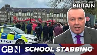 Breaking Knife attack at UK school sparks major incident  Teacher and two others reportedly harmed [upl. by Grani]