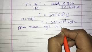 Molar absorptivity spectrophotometer how to find molar absorptivity [upl. by Shelba]