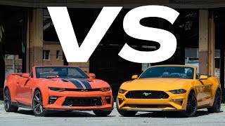 Chevy Camaro SS Vs Ford Mustang GT TopDown Tussle [upl. by Tiphany]