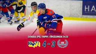 Höjdpunkter från IK Oskarshamn – HV71  16 augusti 2024 [upl. by Araccat]