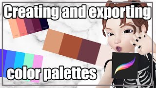 Creating and Exporting Palettes in Procreate [upl. by Notelrahc]