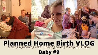 Planned Home Birth  Baby 9  Precipitous labor  Baking in labor [upl. by Naaitsirhc]