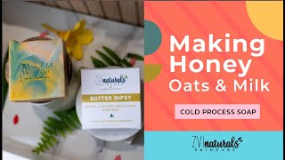 Honey Oats amp Milk Cold Process Soap  zvinaturals [upl. by Ragen]