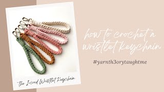 DIY  Crochet Wristlet Keychain  Crochet Tutorial  Crochet for Beginners [upl. by Eliseo]