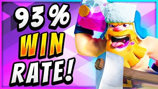 93 WIN RATE BEST LUMBERJACK BALLOON DECK — Clash Royale [upl. by Naivad857]