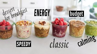 OVERNIGHT OATS  the 6 BEST types for easy healthy breakfasts [upl. by Yetta226]