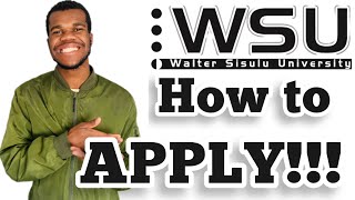 HOW TO APPLY ONLINE AT WSU for 2024  Walter Sisulu University [upl. by Rima259]