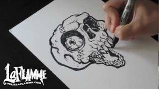 Skull  drawing a skull  speed drawing [upl. by Leunad436]