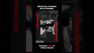 Brutalism Theme poster video uploaded on channel ytshorts reel trending graphicdesign [upl. by Annehsat]