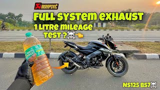 Akrapovic full system exhaust1 litre mileage test🤯🔥 [upl. by Onibas918]