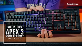 Unboxing SteelSeries Apex 3 RGB Water Resistant Gaming Keyboard [upl. by Mercy578]