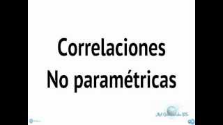 Tema Correlaciones no Parametricas [upl. by Bell]