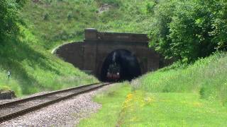 592 Leaves Sharpthorne Tunnel heading for Kingscote  Bluebell Railway [upl. by Libys915]