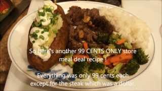 How to BAKE A POTATO  99 CENTS ONLY store meal deal recipe [upl. by Pasco]