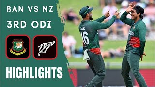 New Zealand Vs Bangladesh 3rd Odi Match Full Highlights 2023 l Pasha Tv [upl. by Dumond552]