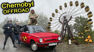 Burst into Pripyat by car ZAPOROZHETS 😱 Car chase in the Chernobyl forest 👍 Stalker [upl. by Ahsiatal]