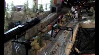 O scale MTH and Lionel Train Layout using Woodland Scenics [upl. by Weston953]