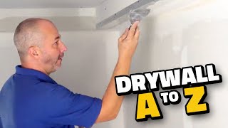 How To Install Drywall A to Z  DIY Tutorial [upl. by Uolyram149]