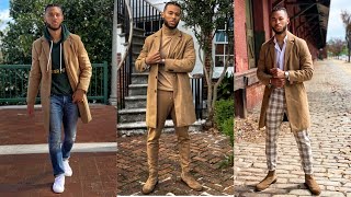 HOW TO STYLE A CAMEL COAT  Men’s Fashion Fall Outfit Ideas [upl. by Hilary]