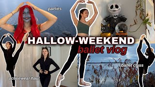 HALLOWweekend VLOG  ballet class Halloween house party GRWM Lululemon HAUL Unboxing activewear [upl. by Anivek]