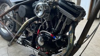 Harley sportster chopper exhaust [upl. by Duahsar]