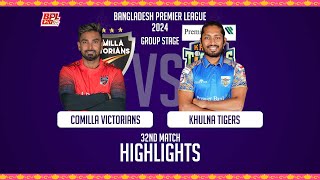 Comilla Victorians vs Khulna Tigers  Highlights  32nd Match  Season 10  BPL 2024 [upl. by Huntlee767]