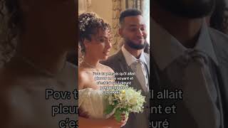 En vrai il a pleuré aussi mais ça se voit pas 🥹leilaetguilane couplegoals mariage weddingday [upl. by Ydnirb]